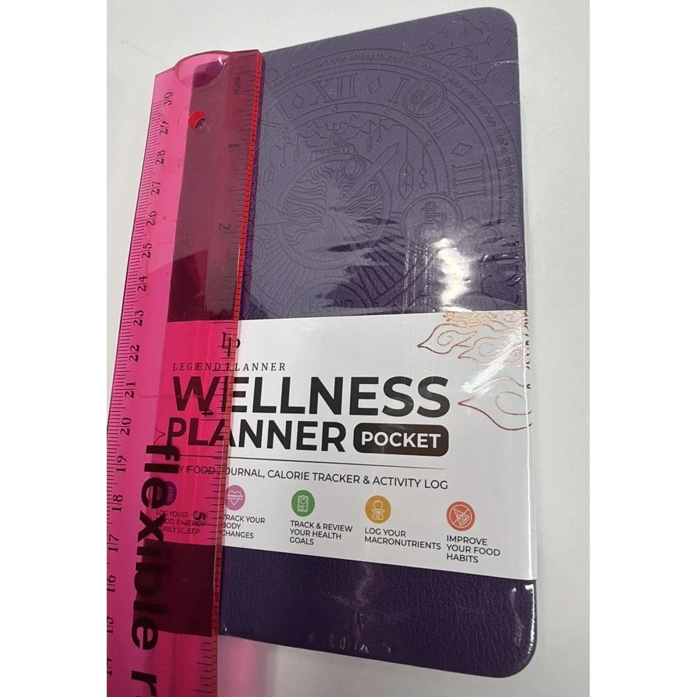 Legend Planner Wellness Planner Pocket Size 3.9x6.3″ Purple, Lifestyle NEW